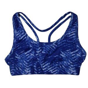 Sterling Performance Blue Athletic Spandex Racerback Yoga Sports Bra (Small) NWT